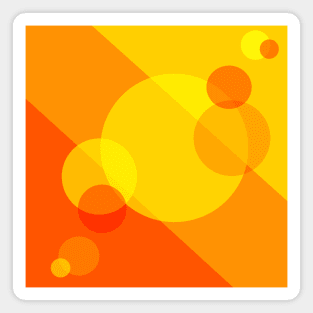 Orange Spheres Abstract Magnet